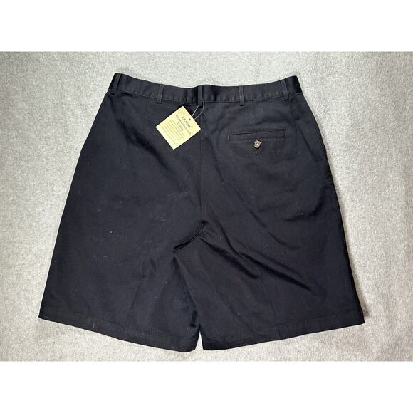 LL Bean Chino Shorts Womens Size 16 W34 Wrinkle Resistant Navy Blue Golf - Picture 7 of 8
